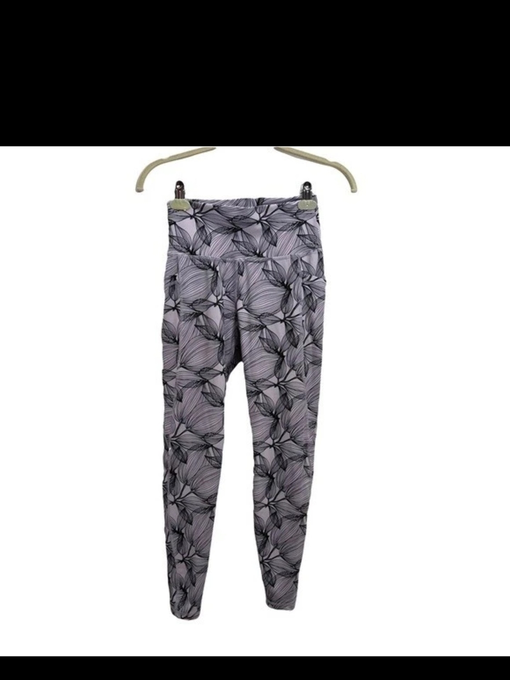 Womens Navy & Light Purple Floral Print Leggings - Buffbunny Sz SM
